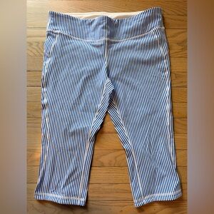 New Balance Leggings Blue & White Stripes XL